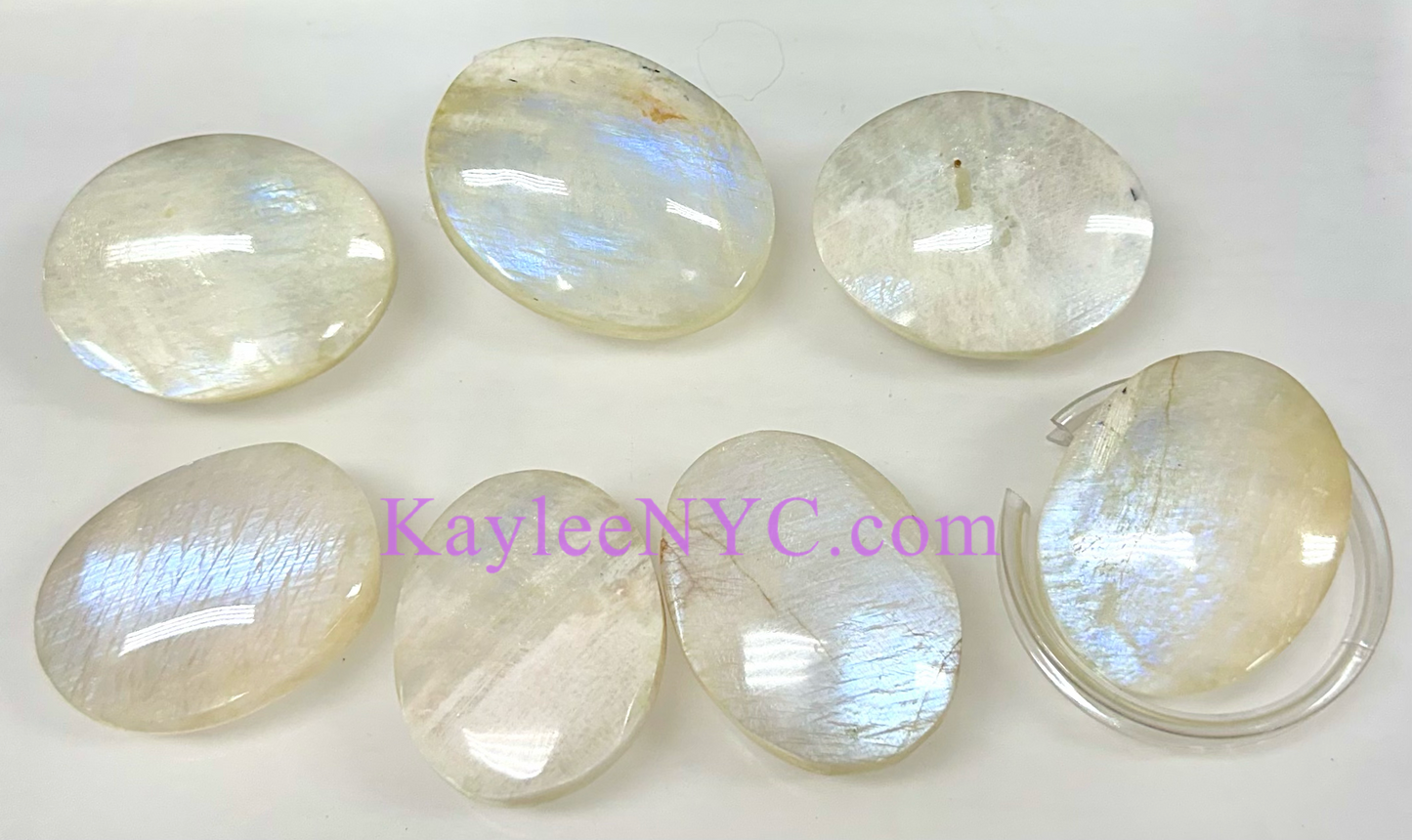 Wholesale Lot 1 lb Natural Moonstone Palm Stone Crystal Healing Energy