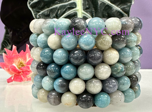 6 PCs 10mm Natural Trolleite Crystal Healing Stretch Bracelet 7.5”