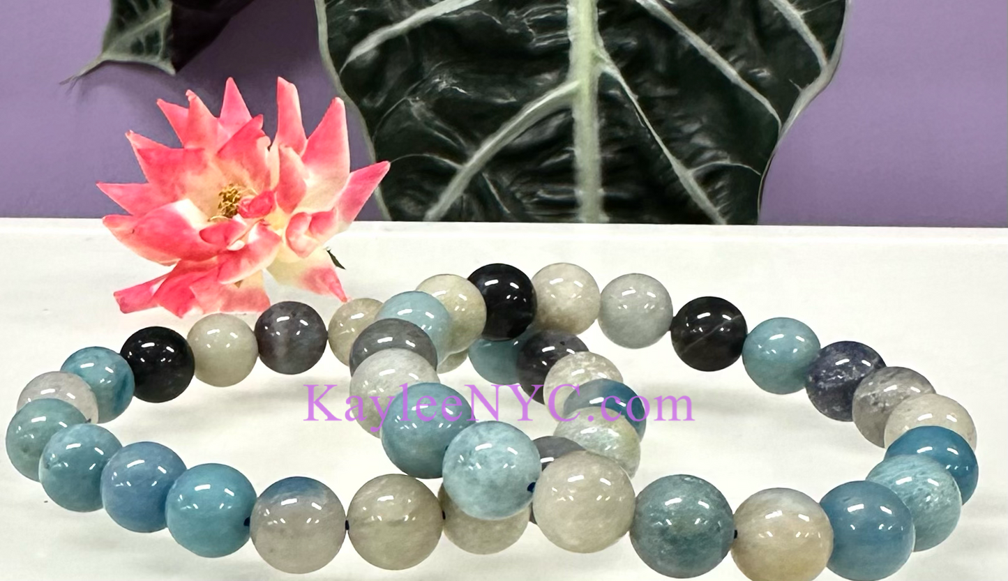 6 PCs 10mm Natural Trolleite Crystal Healing Stretch Bracelet 7.5”