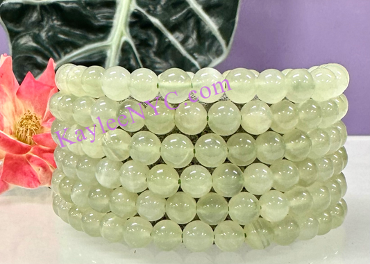 Wholesale lot 6 Pcs Natural Green Onyx 6mm 7.5” Crystal Healing Stretch Bracelet