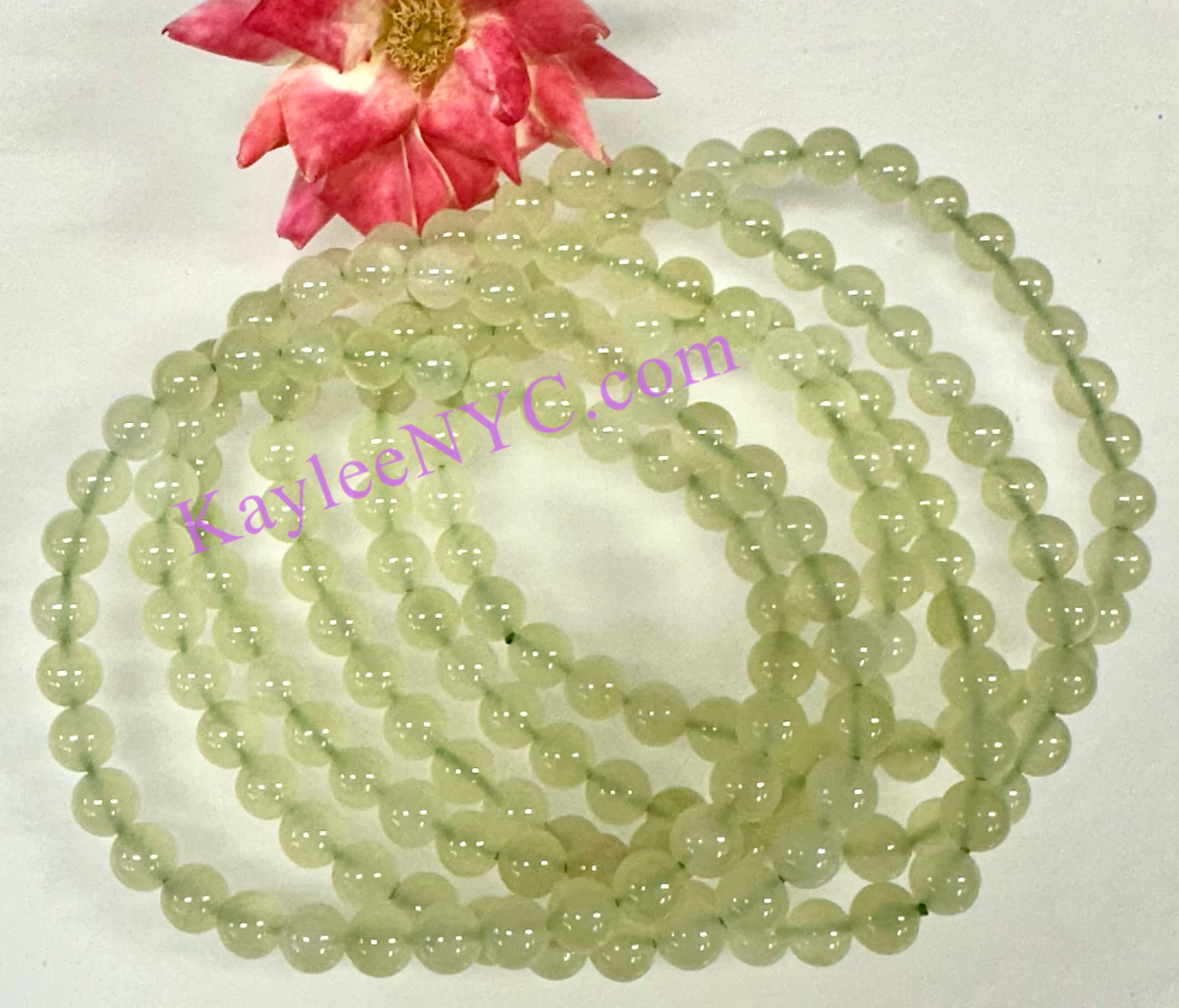 Wholesale lot 6 Pcs Natural Green Onyx 6mm 7.5” Crystal Healing Stretch Bracelet