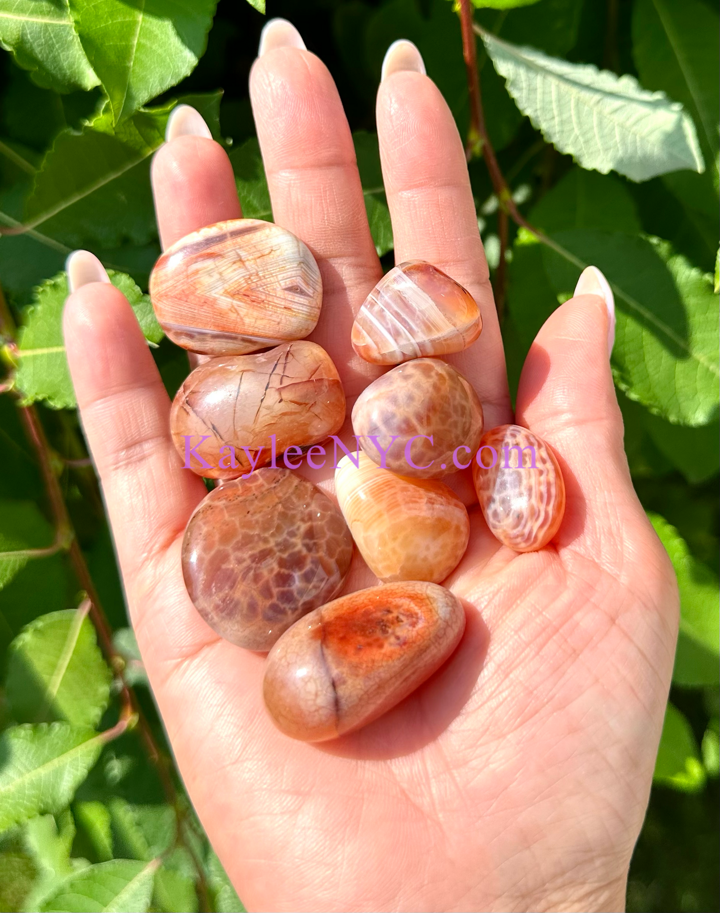 2 lbs Natural Fire Agate Tumble Crystals healing energy