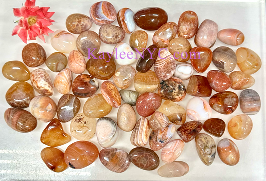 2 lbs Natural Fire Agate Tumble Crystals healing energy