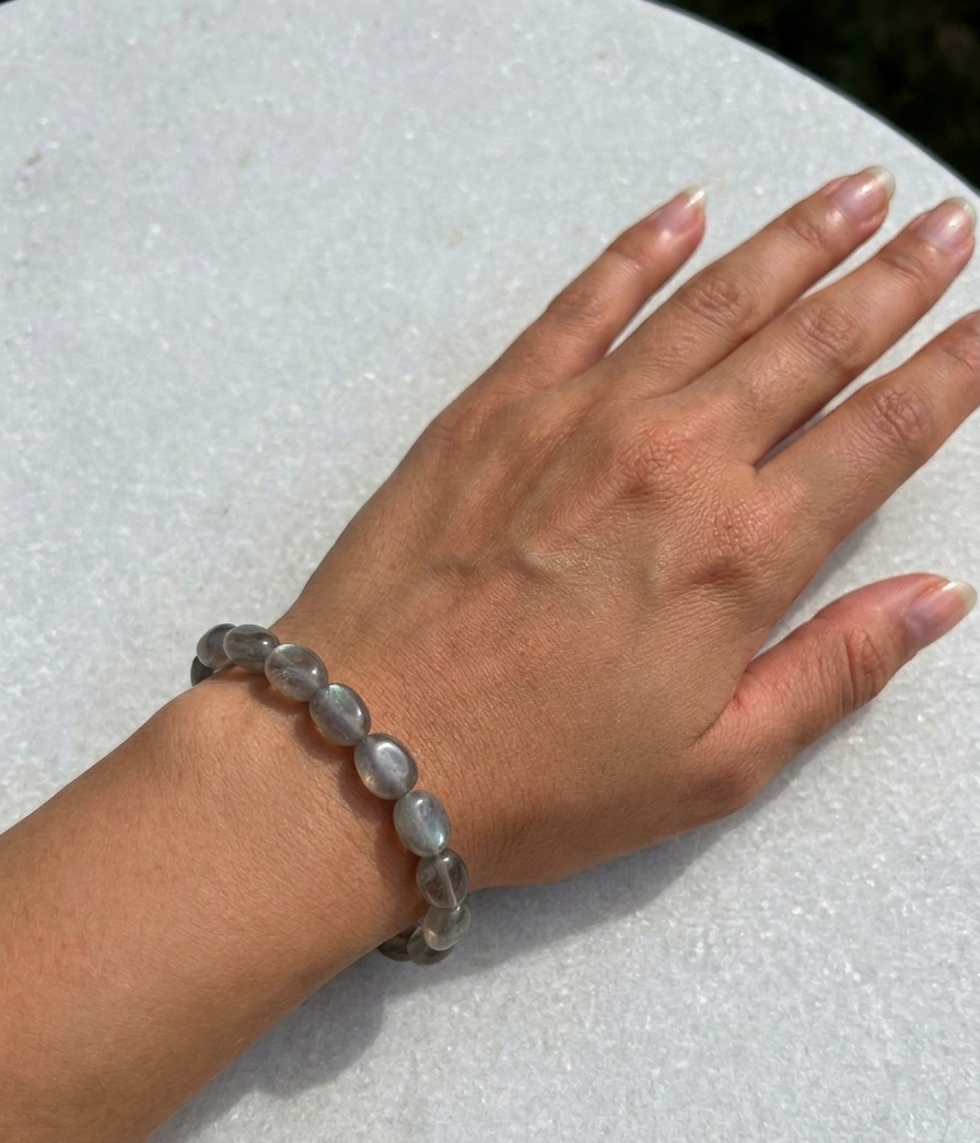 Wholesale 6 Pcs Labradorite Tumble Bracelet Natural Crystal Stretch