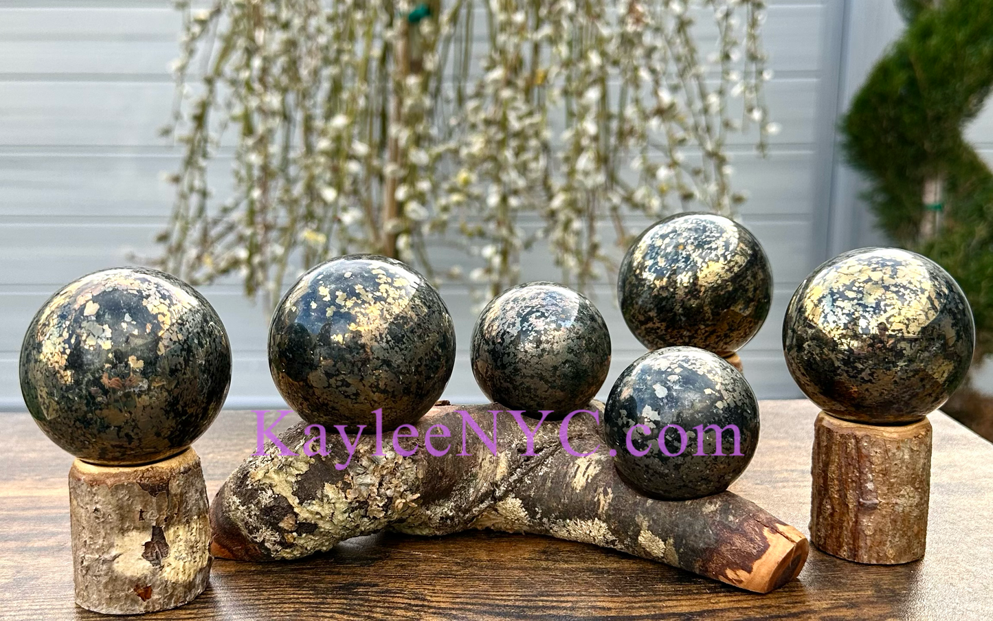 6-7 PCs Natural Black Pyrite Sphere Crystal Healing energy