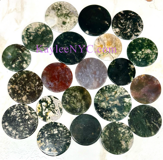 Wholesale Lot 1 lb Natural Moss Agate Slabs Crystals Healing Energy