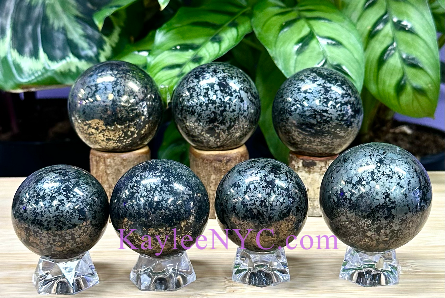 6-7 PCs Natural Black Pyrite Sphere Crystal Healing energy