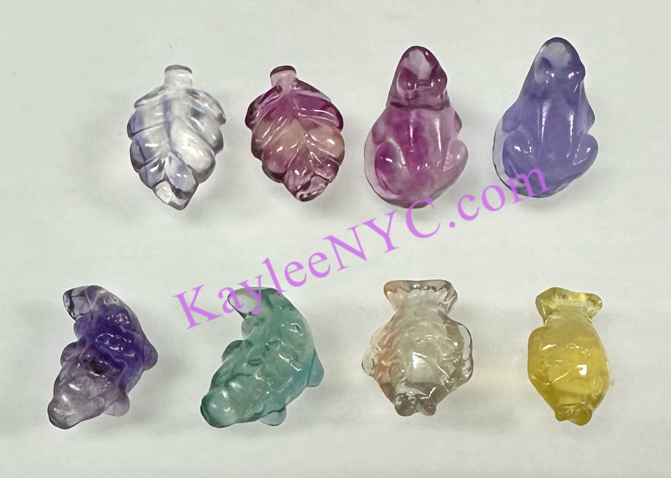 26 pcs Natural Mini Candy Fluorite Carvings