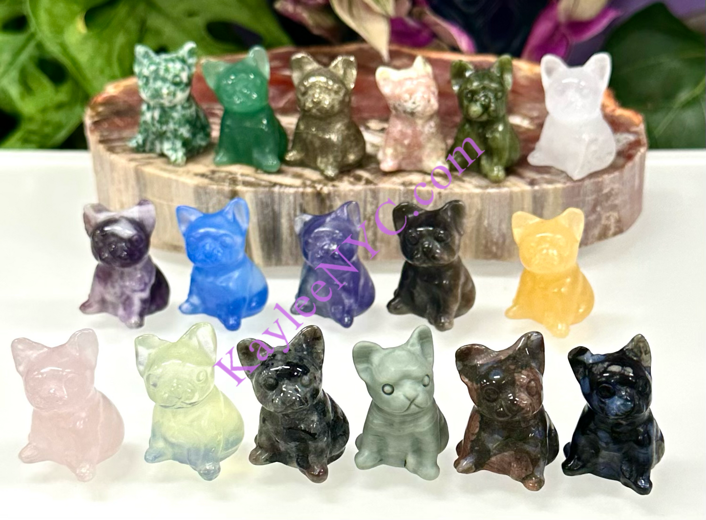 17 PCs 3cm Crystal Dog Healing Energy