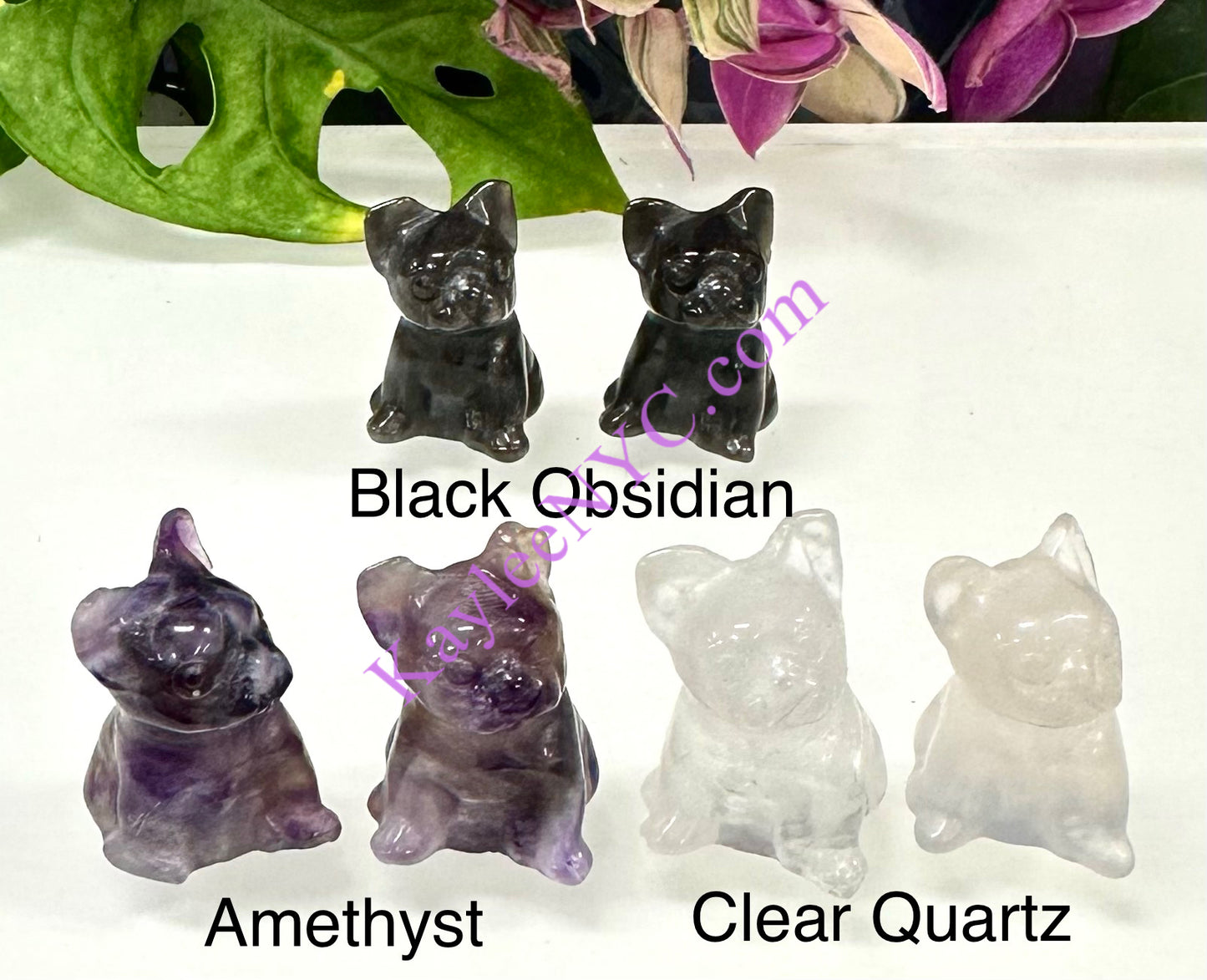 17 PCs 3cm Crystal Dog Healing Energy