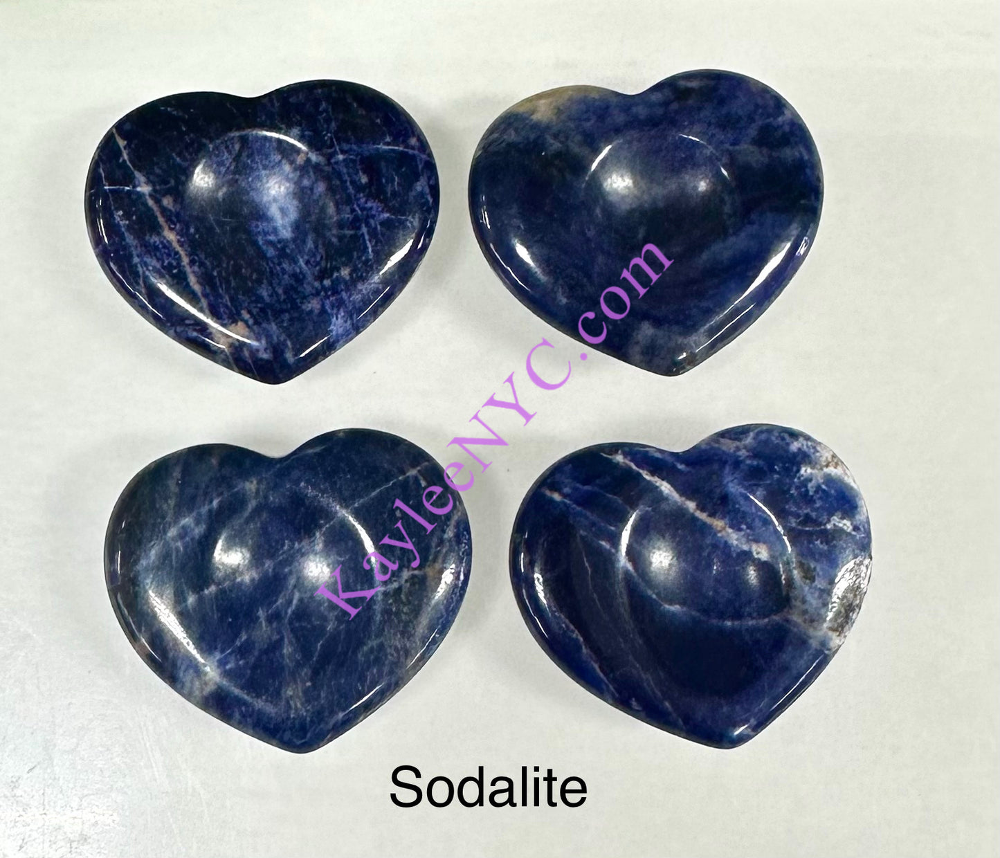 14 PCs Natural Crystal Heart Worry Stone Healing Energy