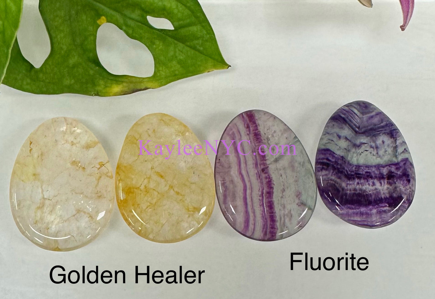 12 PCs Natural Crystal Worry Stone Healing Energy