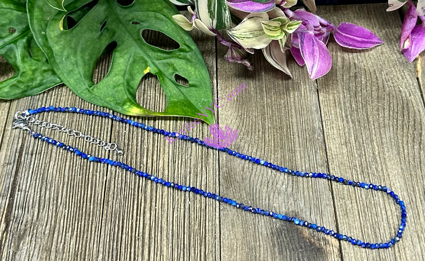 6 PCs 2mm Natural Lapis Lazuli Necklaces