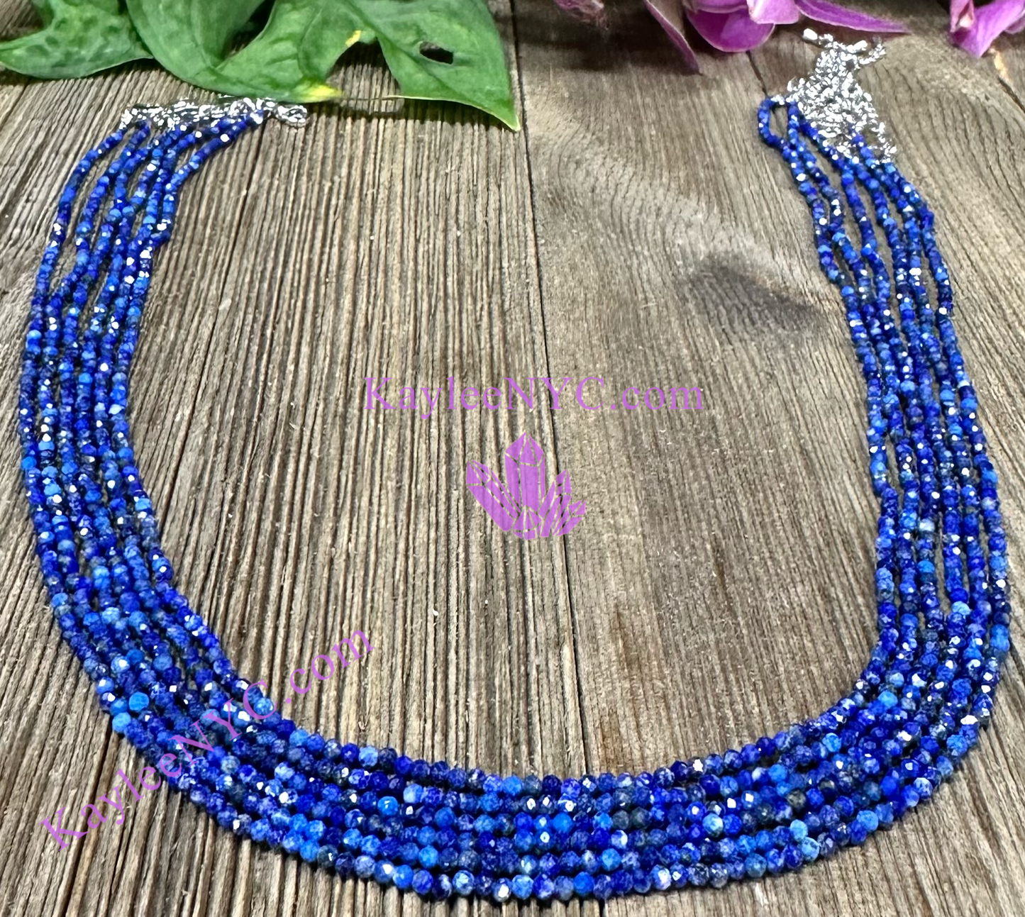 6 PCs 2mm Natural Lapis Lazuli Necklaces