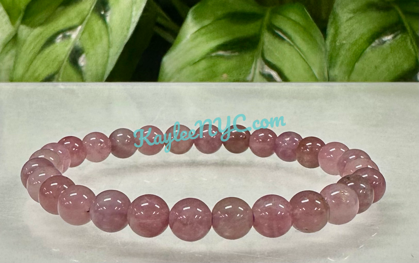 Wholesale Lot 6 Pcs Natural Purple Rose Quartz 6mm 7.5” Crystal Healing Stretch Bracelet