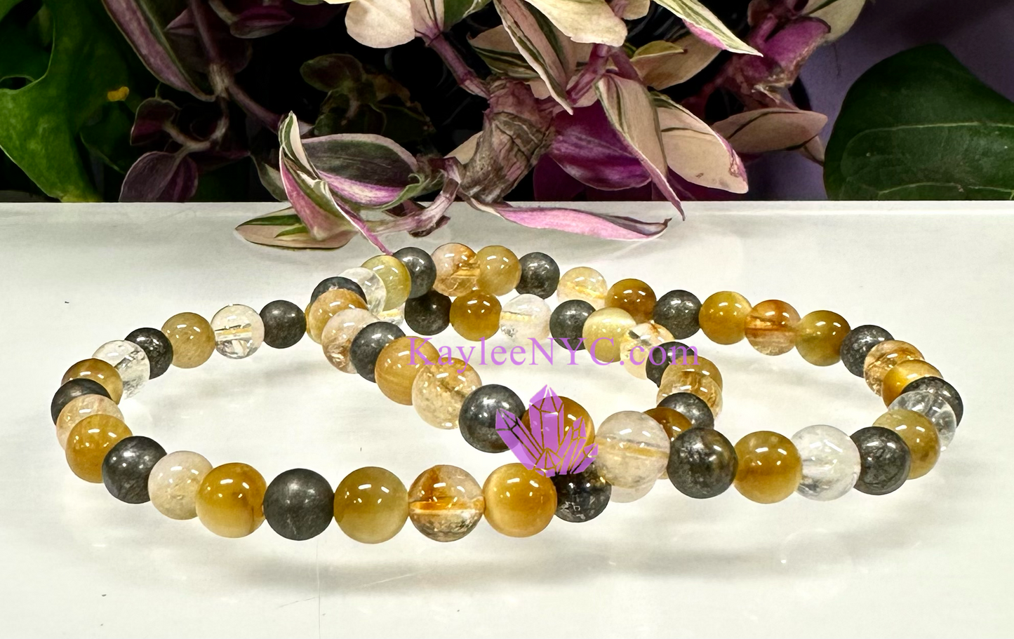 6 PCs 6mm Natural Solar Plexus Chakra Stretch Bracelet 7.5”