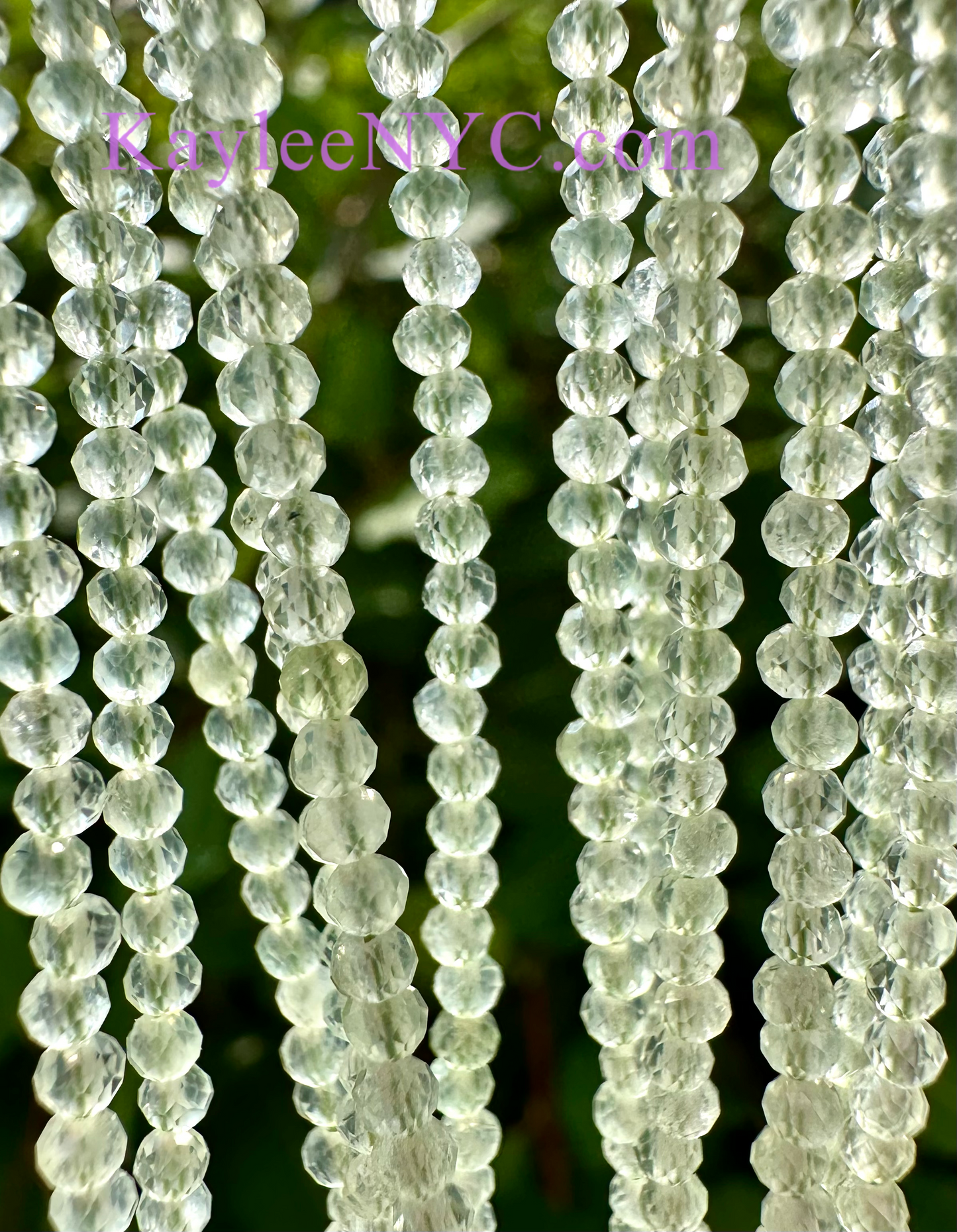 6 PCs 2mm Natural Prehnite Necklaces