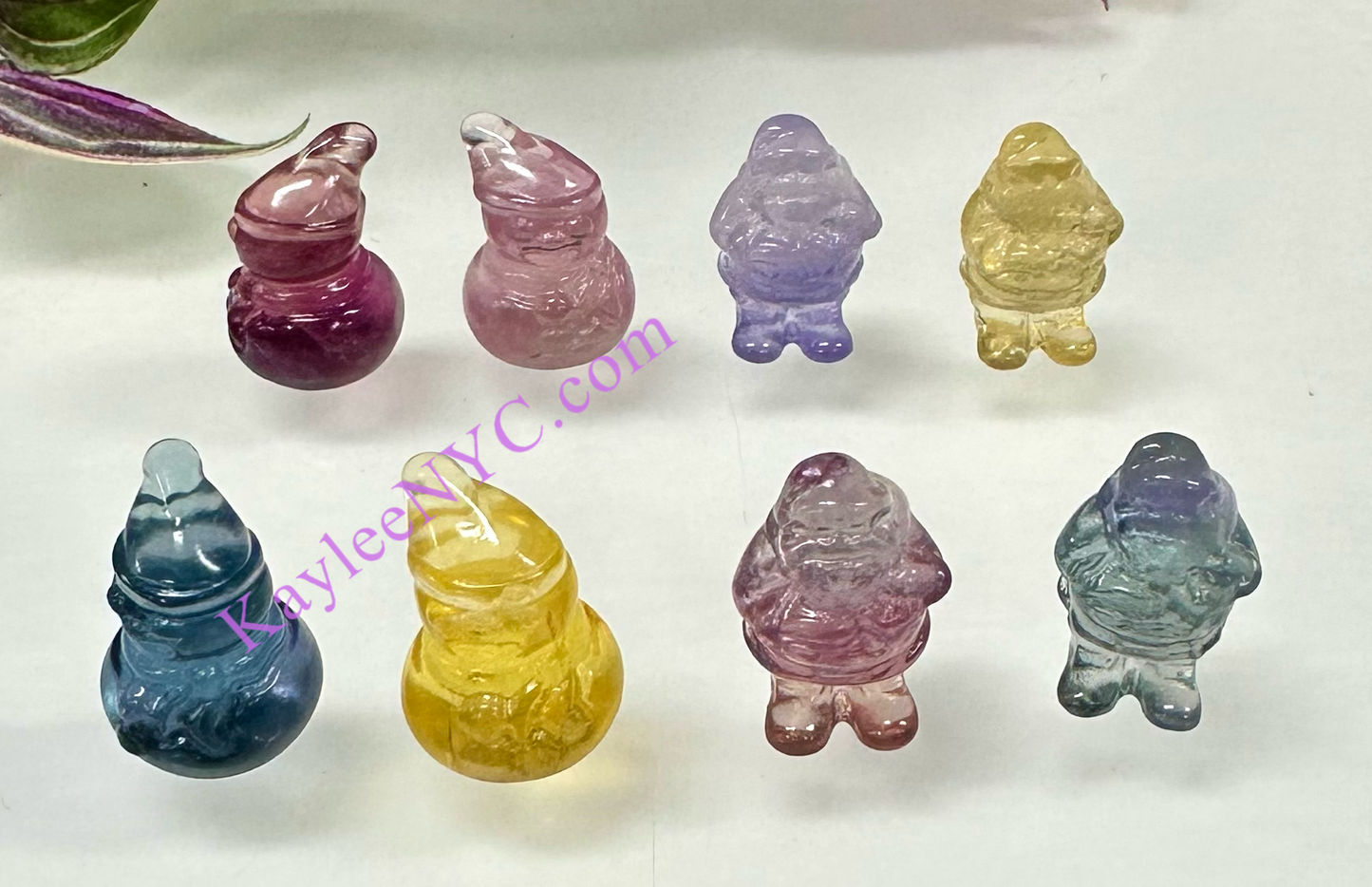 24 pcs Natural Mini Candy Fluorite Carvings