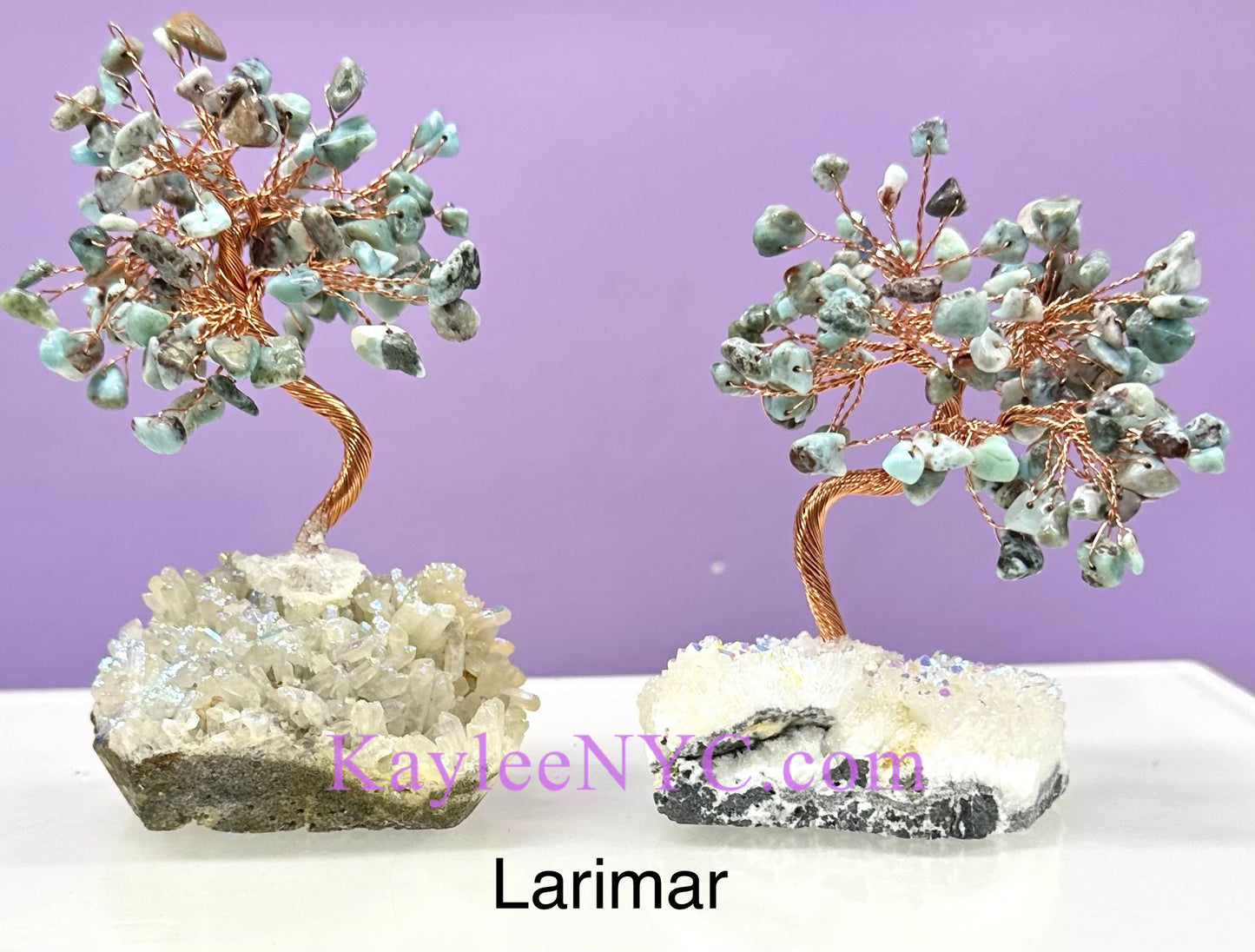 Wholesale Lot 5 Pcs Bonsai Tree with Angel Aura Quartz Cluster Base