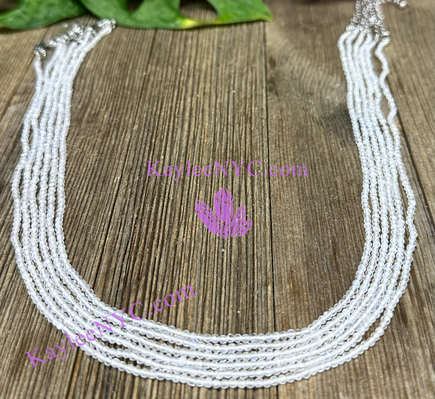 6 PCs 2mm Natural Moonstone Necklaces