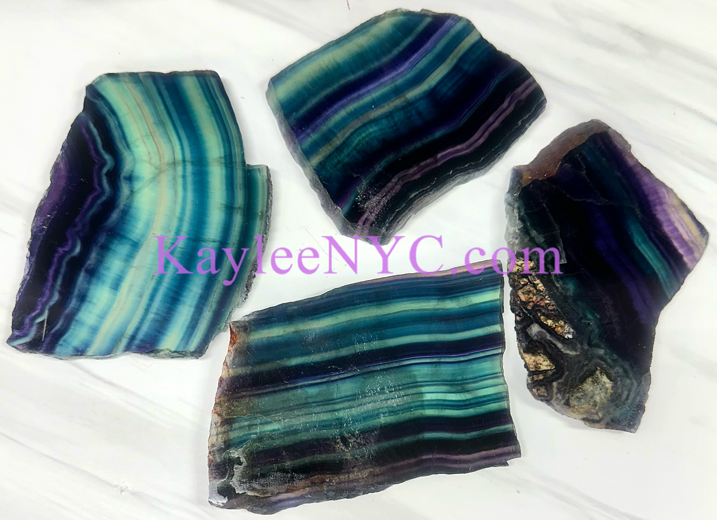 Wholesale Lot 4-5 pcs Natural Fluorite Slab Crystal Nice Quality