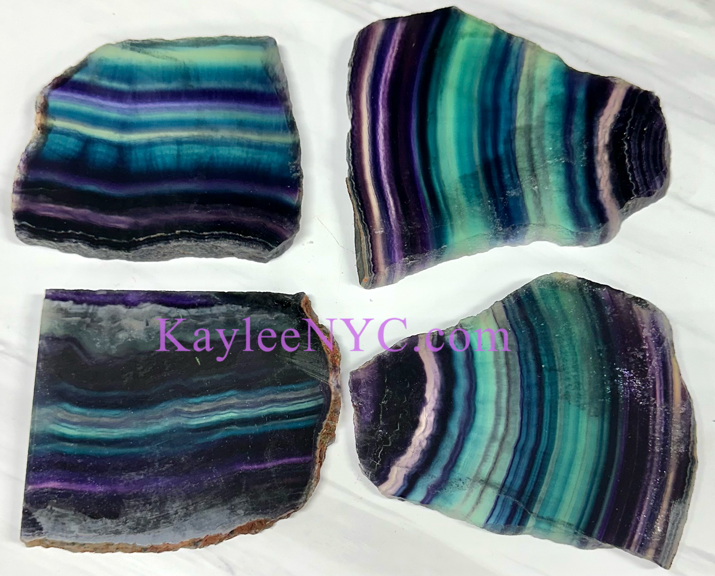 Wholesale Lot 4-5 pcs Natural Fluorite Slab Crystal Nice Quality