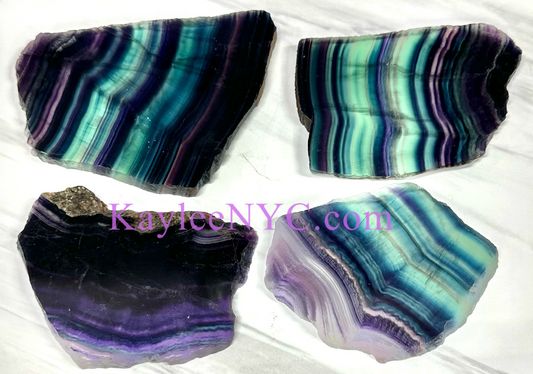 Wholesale Lot 4-5 pcs Natural Fluorite Slab Crystal Nice Quality