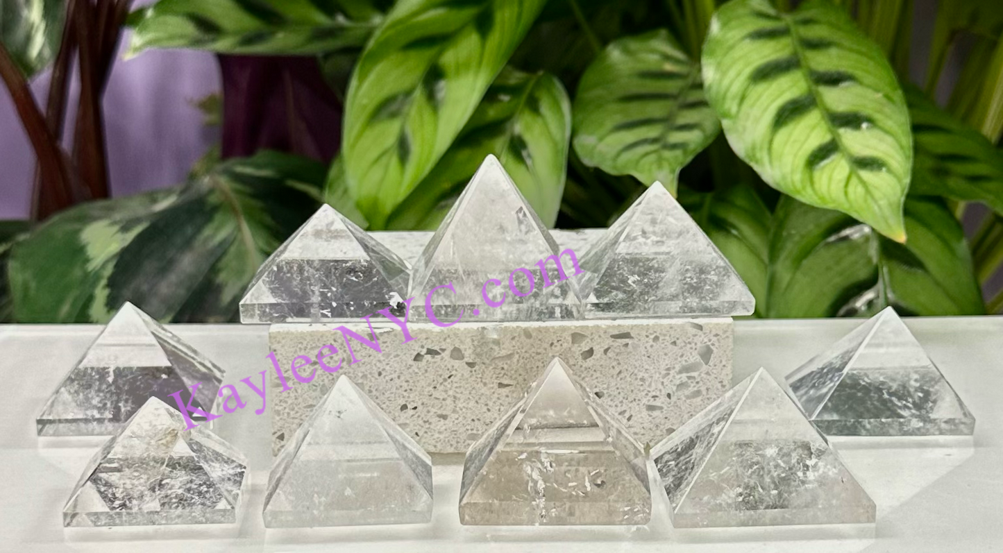 Wholesale Lot 1 lb Natural Clear Quartz Pyramid Crystal Healing Energy