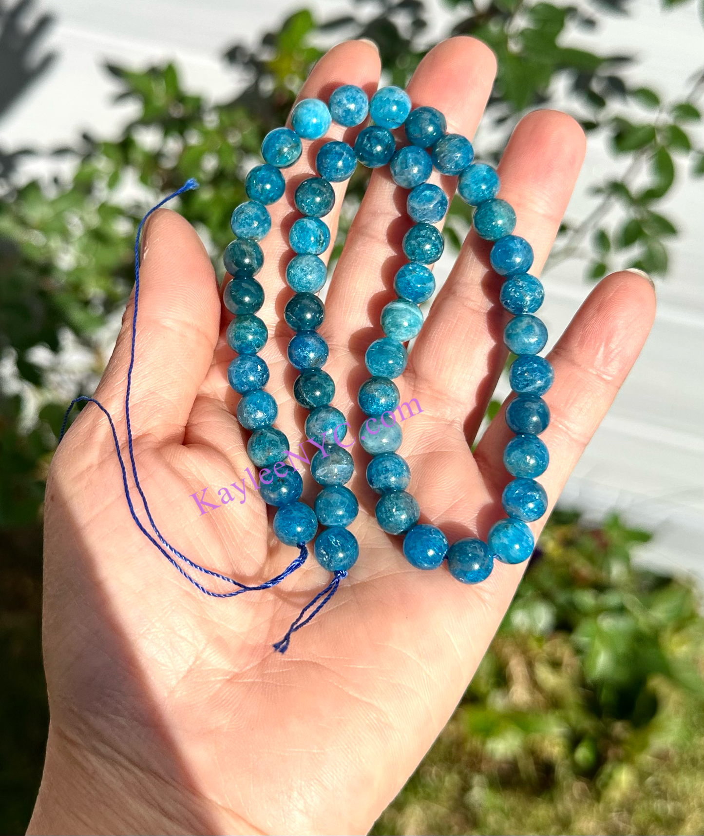 3 strands 8mm Natural Apatite Beads