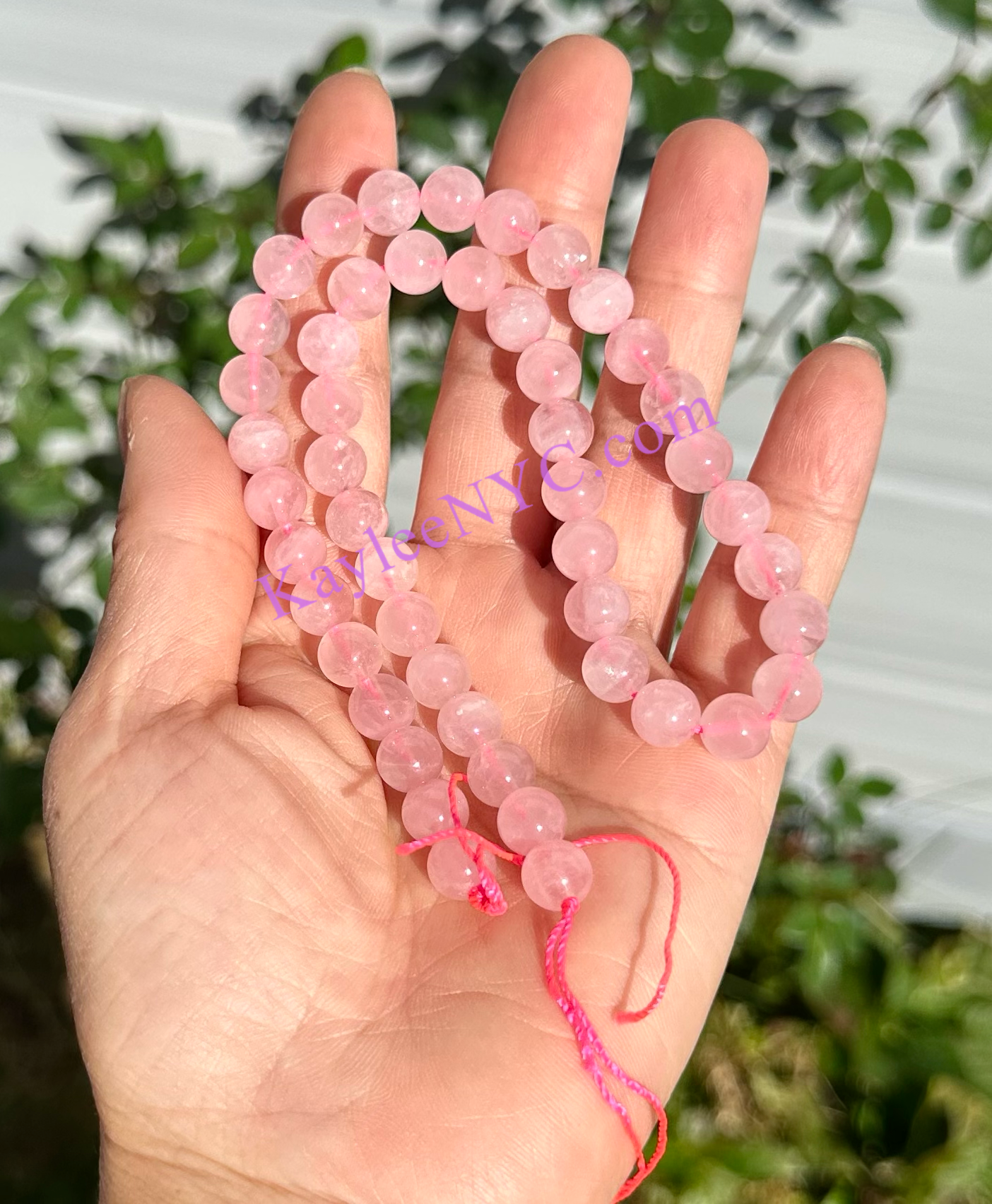 3 strands 8mm Natural Rose Quartz Beads