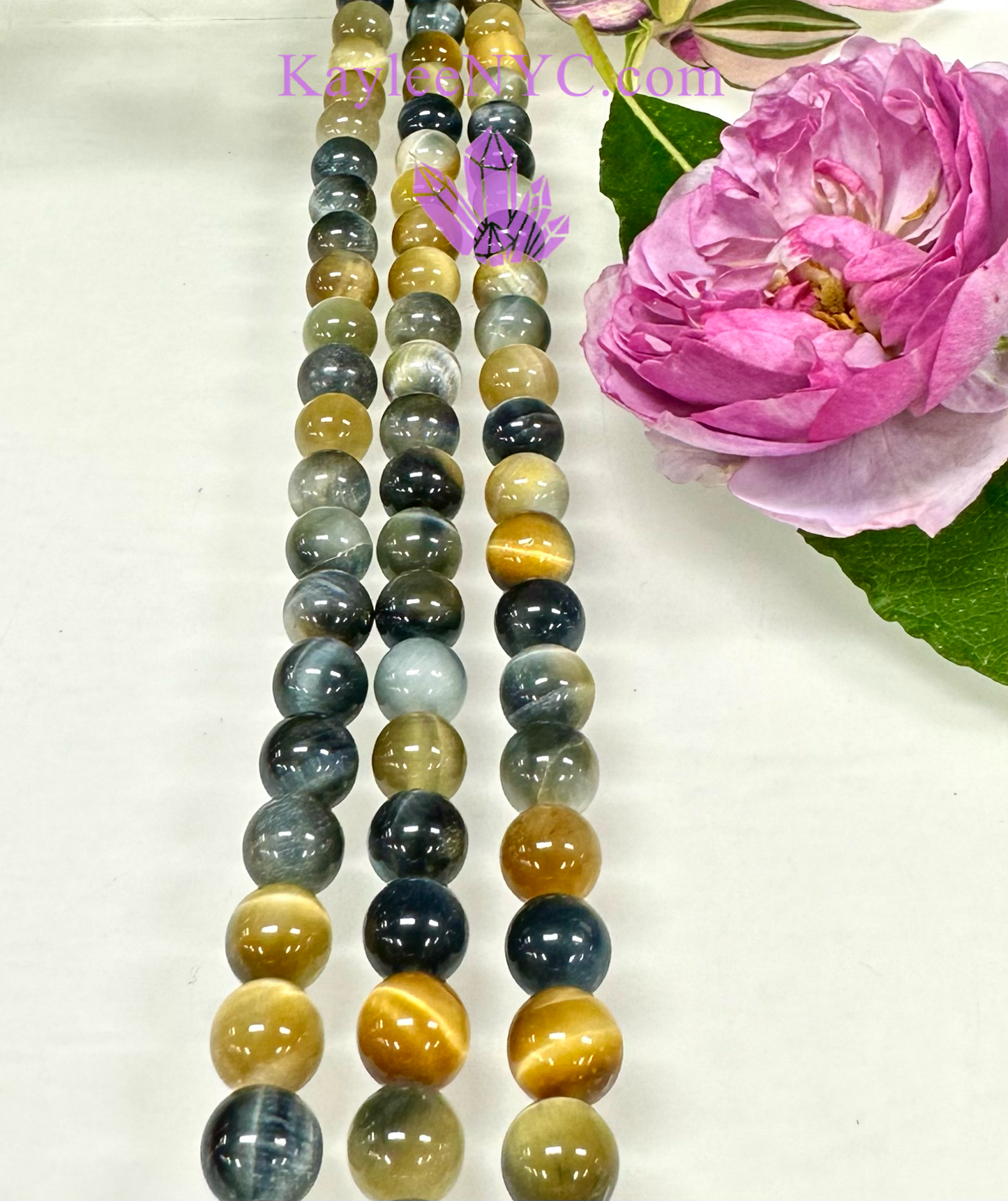 3 strands 8mm Natural Dream Tiger Eye Beads