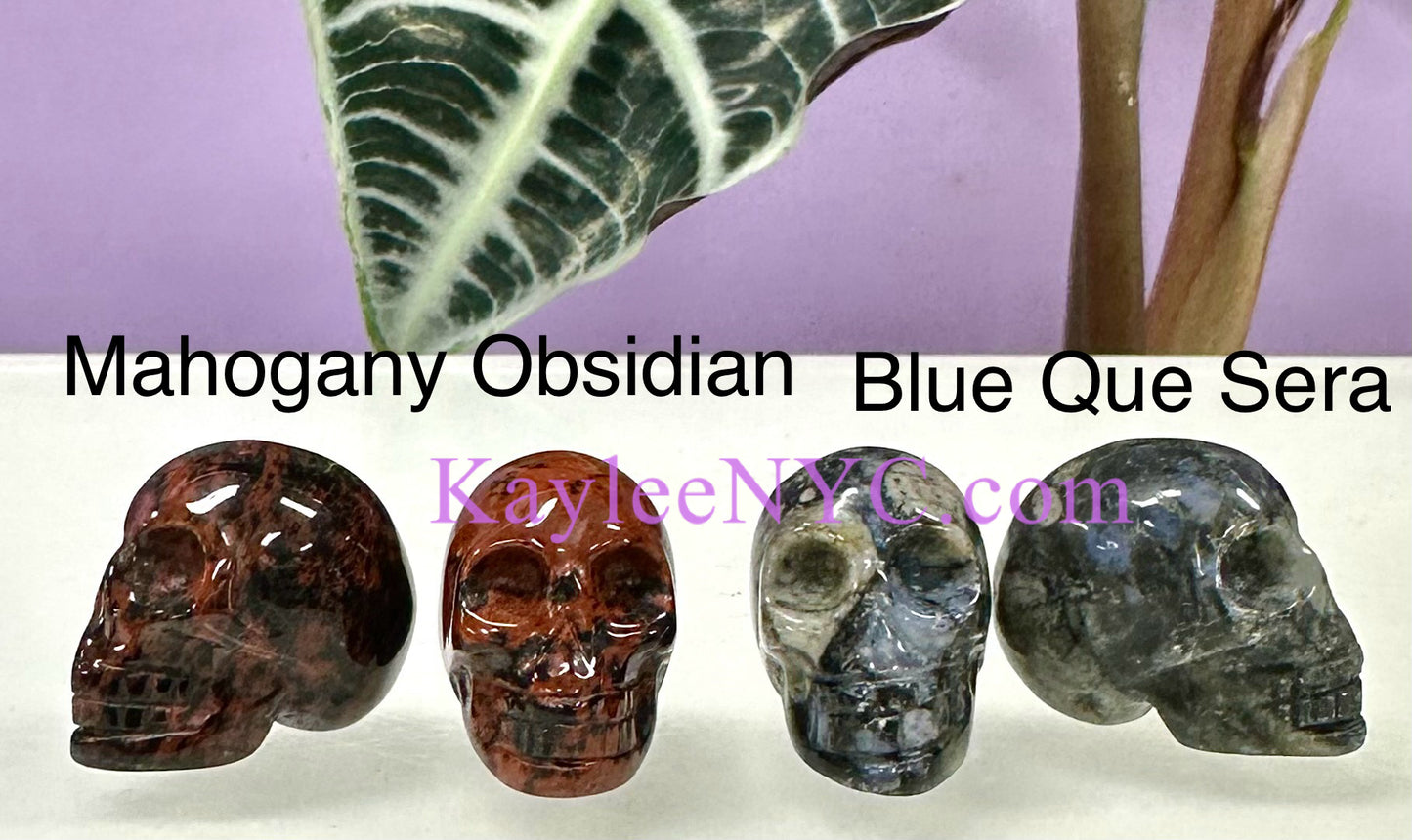 12 PCs 24mm Natural Crystal Mini Skull