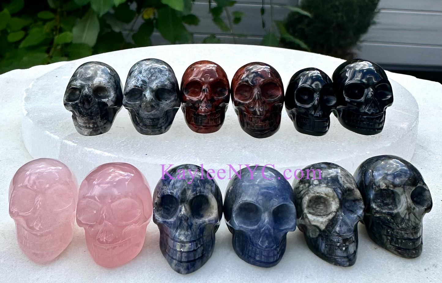 12 PCs 24mm Natural Crystal Mini Skull