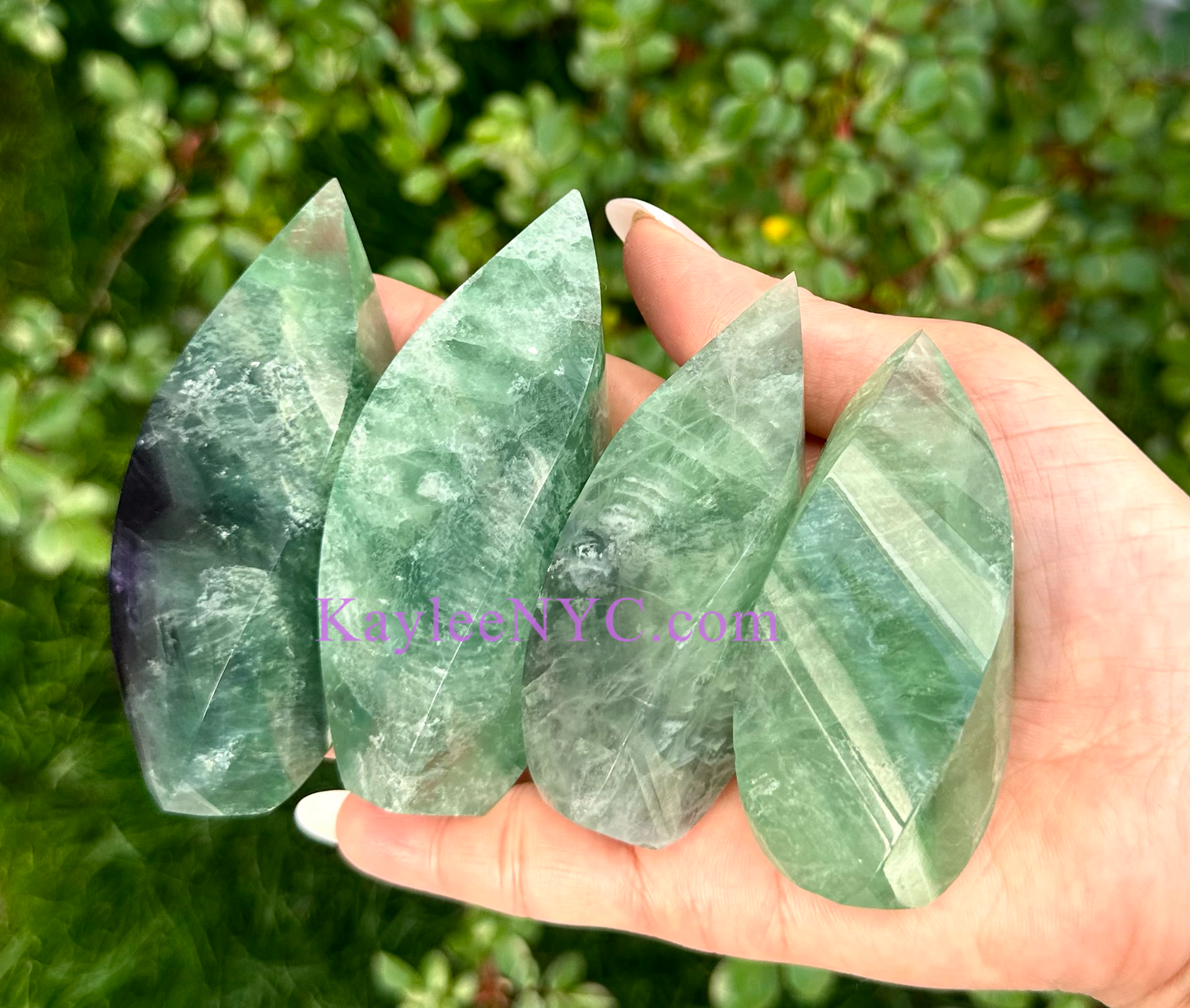 2 lbs Natural Fluorite Flame Crystals