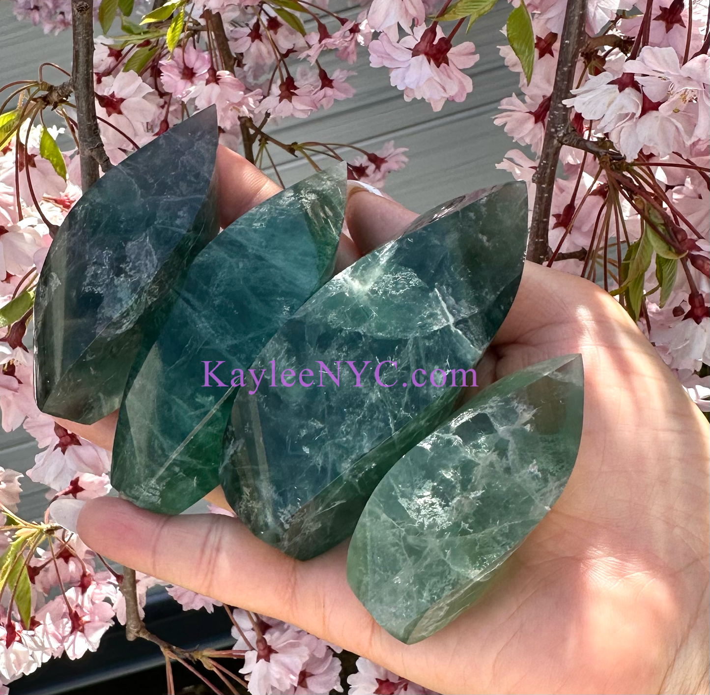 2 lbs Natural Fluorite Flame Crystals