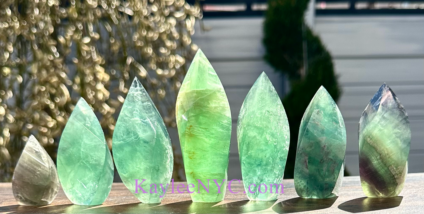 2 lbs Natural Fluorite Flame Crystals