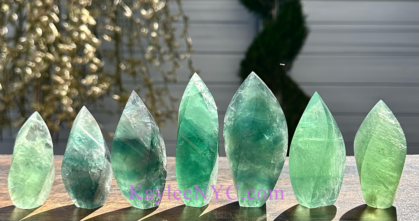 2 lbs Natural Fluorite Flame Crystals