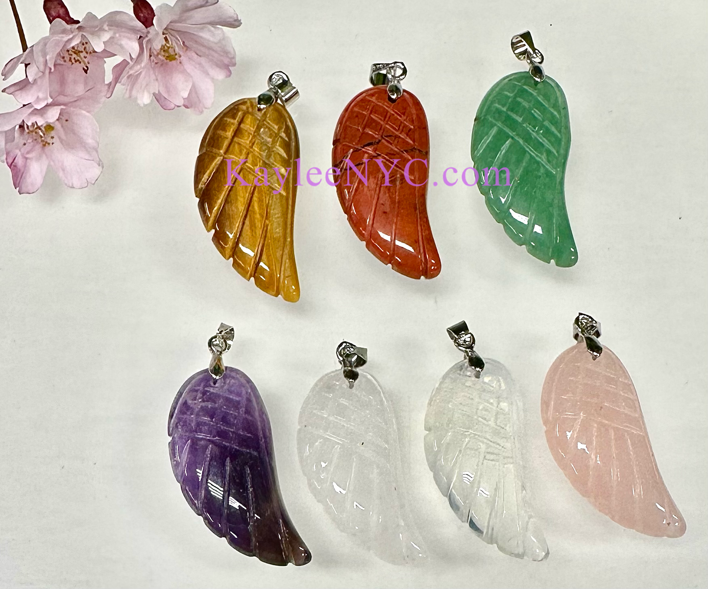 Wholesale Lot 7 Pcs Natural Angel Pendant Healing