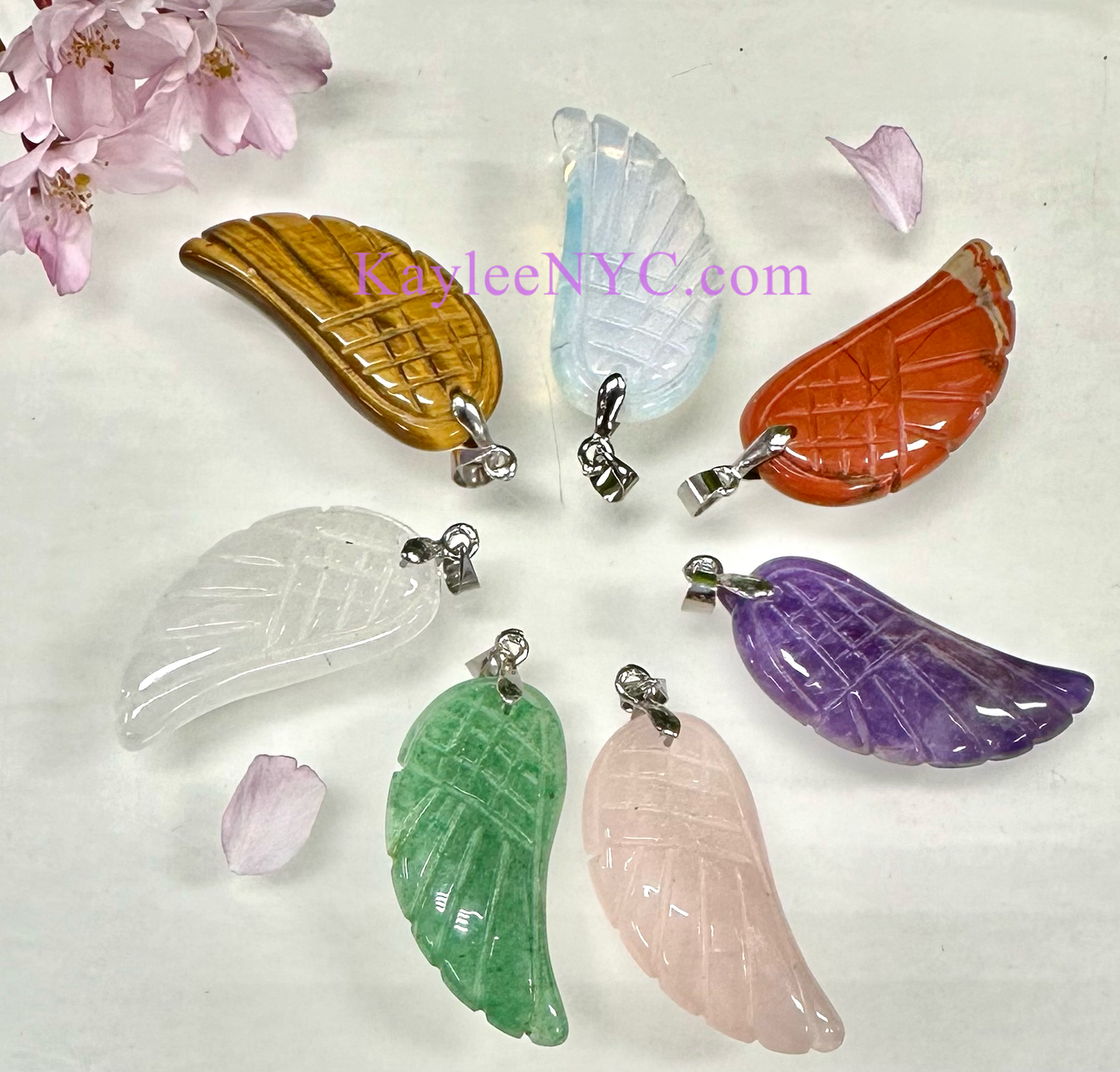 Wholesale Lot 7 Pcs Natural Angel Pendant Healing