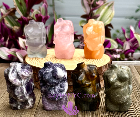 Wholesale Lot 7 Pcs Natural Mix Crystal Pregnant Goddess Nice Quality Healing Energy