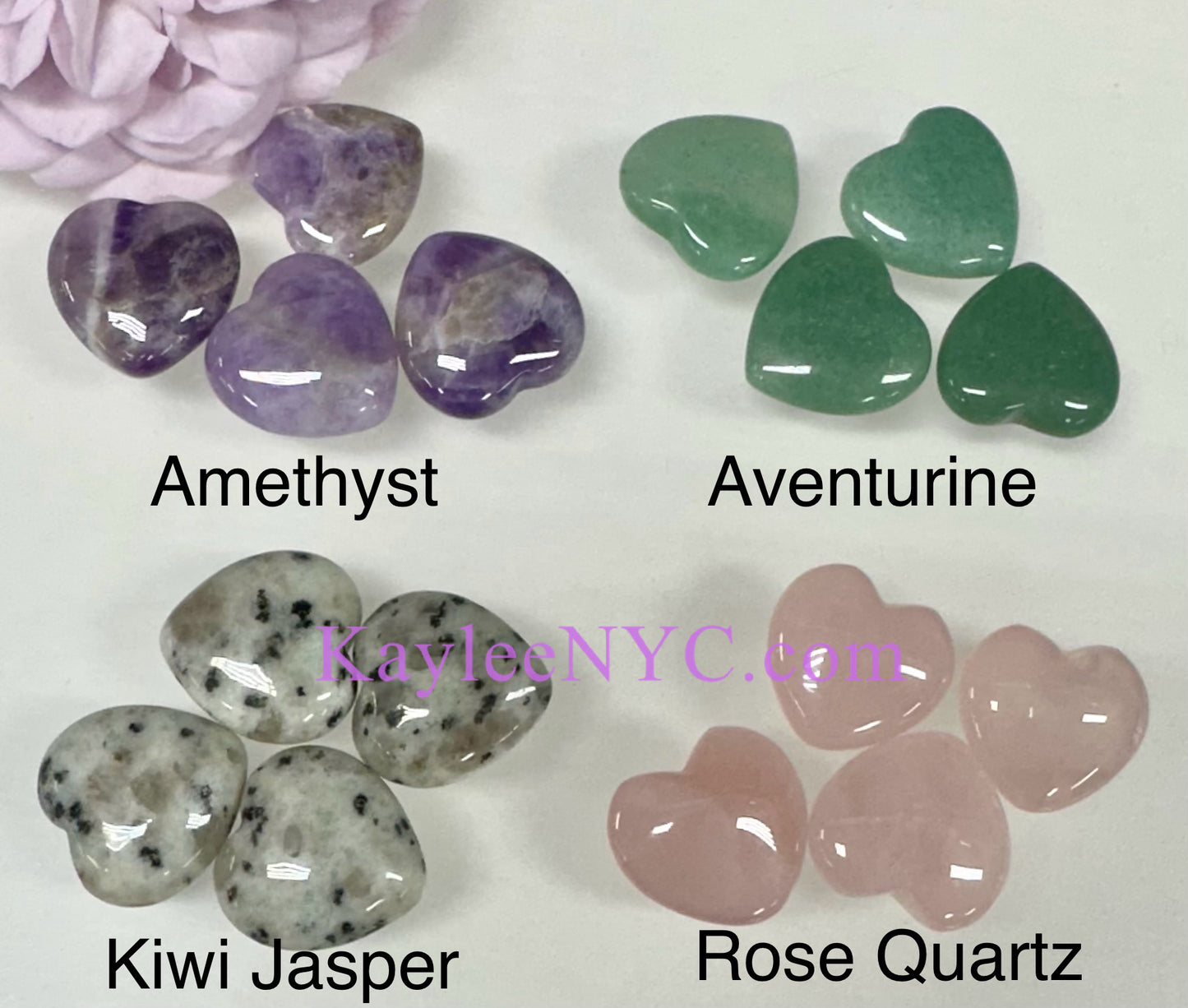 Wholesale Lot 30 Pcs 20mm Mix Crystal Hearts Healing Energy