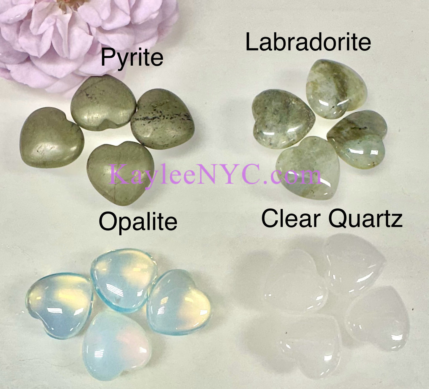 Wholesale Lot 30 Pcs 20mm Mix Crystal Hearts Healing Energy