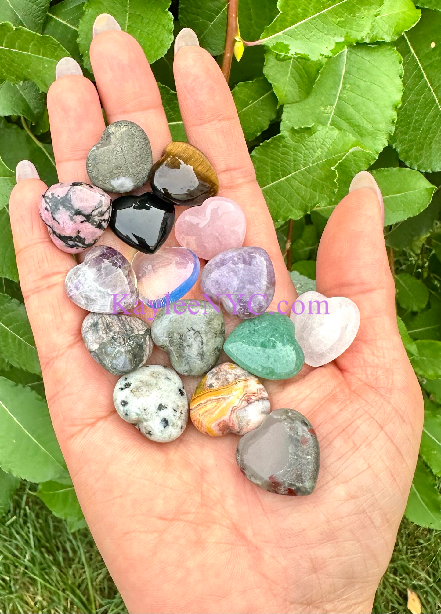 Wholesale Lot 30 Pcs 20mm Mix Crystal Hearts Healing Energy