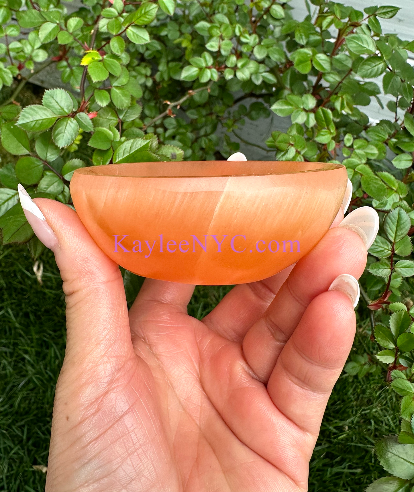 12PCs large Natural Peach Selenite aka Satin Spar Bowl ~8cm