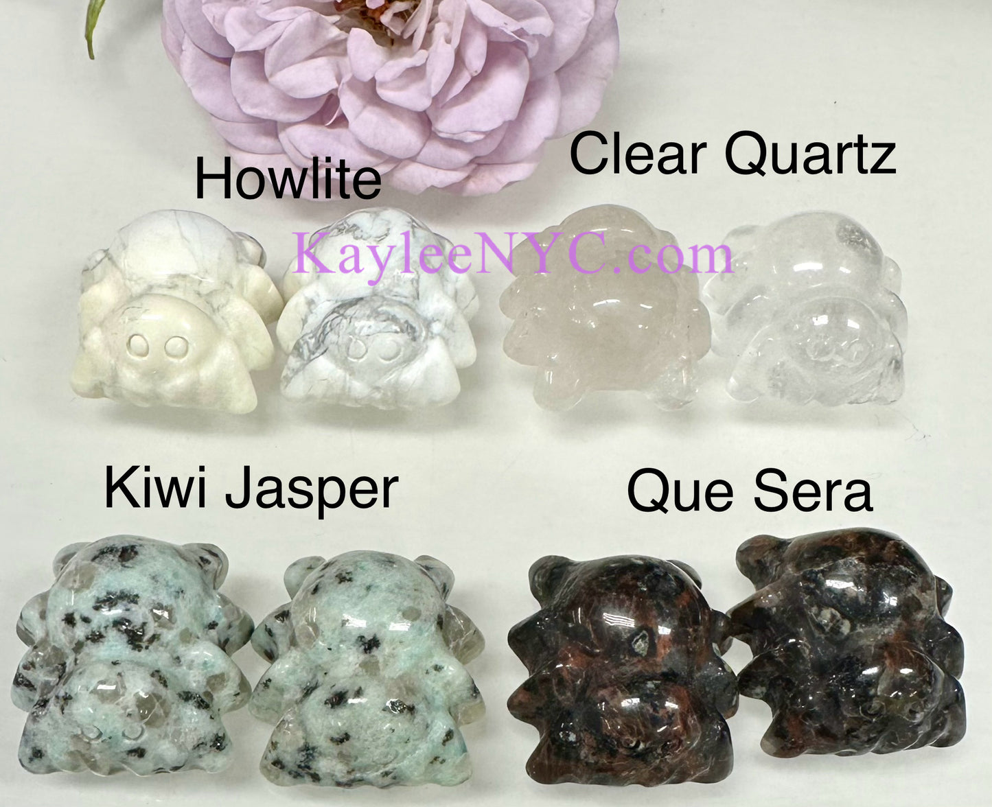 14 PCs 3cm Crystal Spiders Carving