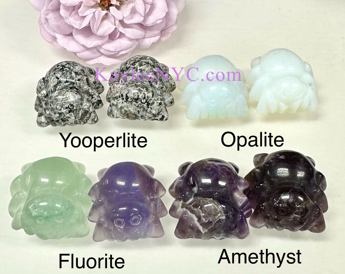 14 PCs 3cm Crystal Spiders Carving