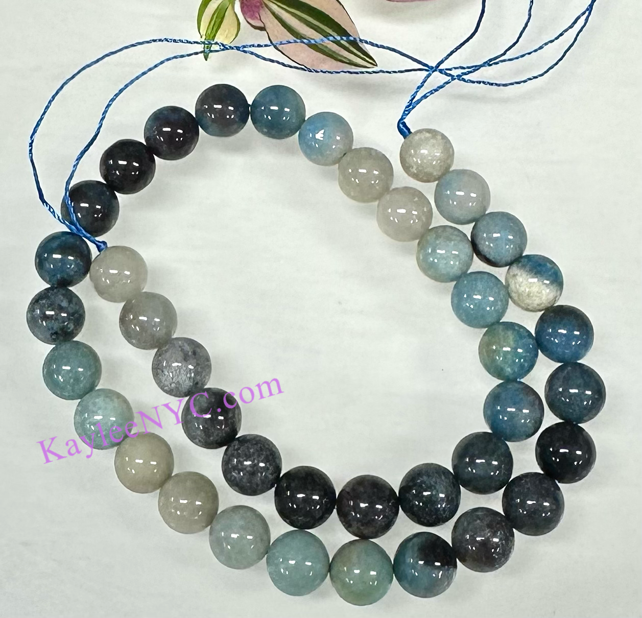 3 strands 10mm Natural Trolleite Beads