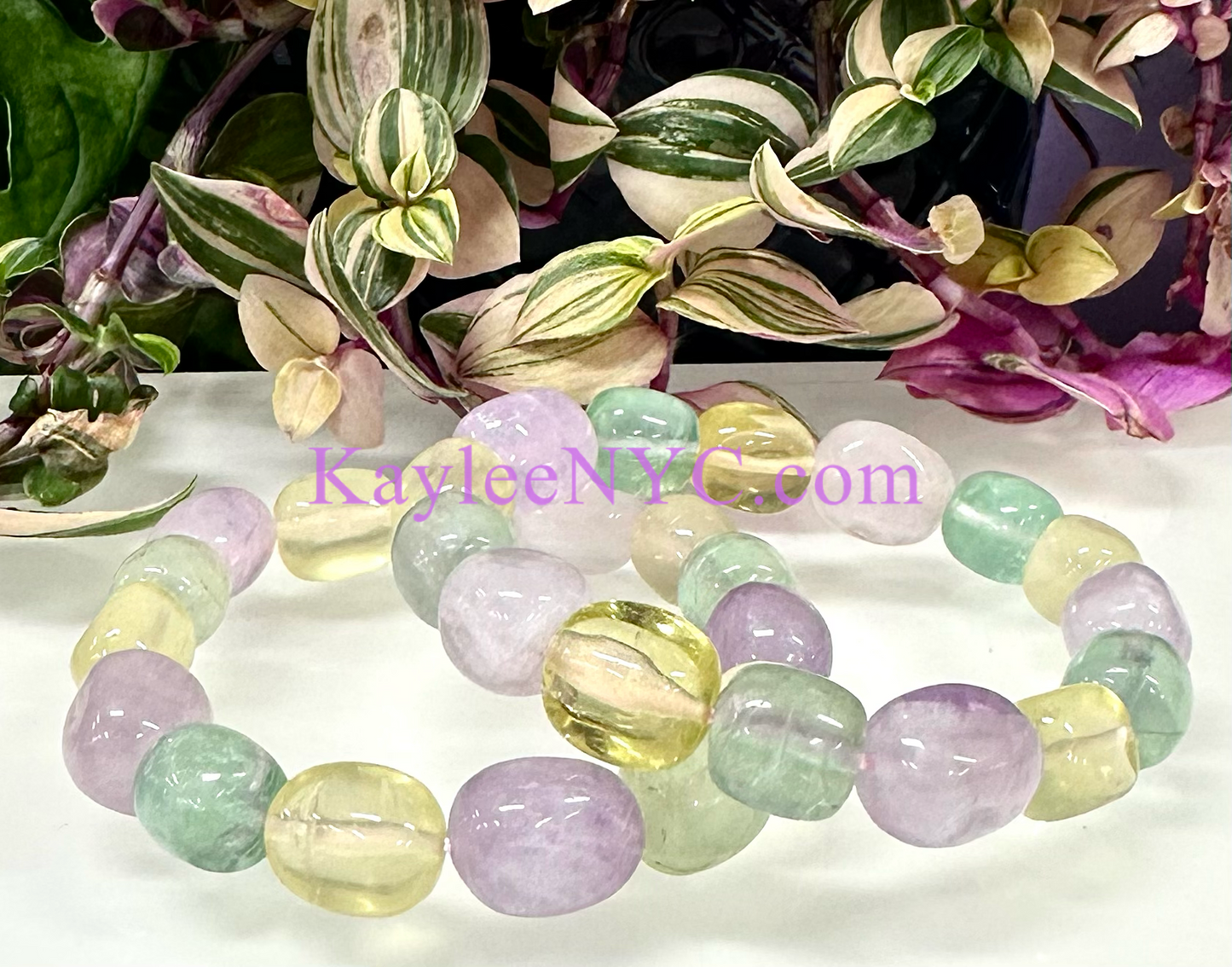 6 Pcs 3 mix Natural Crystal tumble Stretch Bracelet Crystal Healing Energy