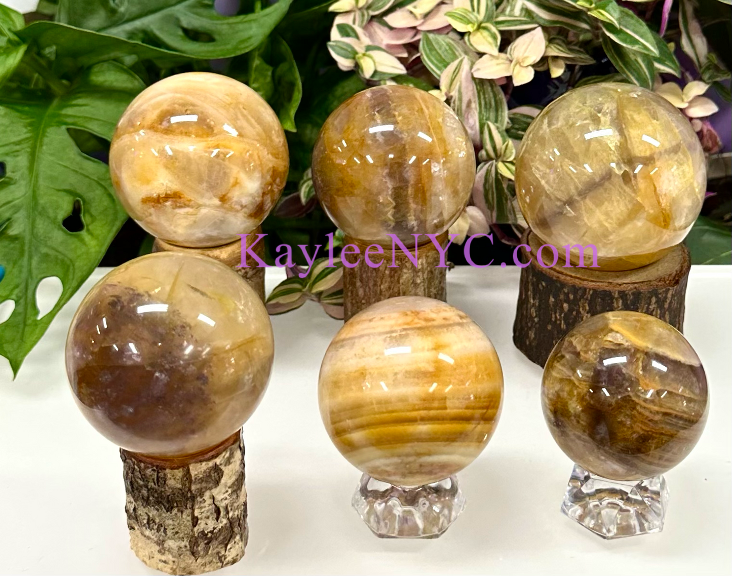 6 PCs Natural Druzy Quartz Crystal Sphere