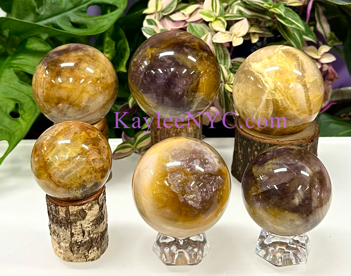 6 PCs Natural Druzy Quartz Crystal Sphere